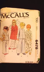 Pigiama e accappatoio unisex McCall's 6478 modello cucito taglia 6 - Foto 1 di 2
