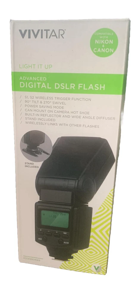 Vivitar Advanced Digital DSLR Flash for Digital Cameras VIV-SF7500 Nikon / canon