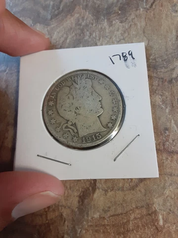 1915 Barber Half Dollar Coin - Silver #1789 Cover