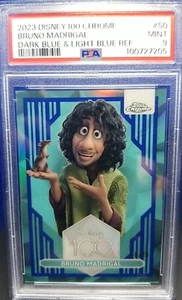 2023 TOPPS CHROME DISNEY 100 BRUNO MADRIGAL #50 DARK BLUE REFRACTOR PSA MINT 9 - Picture 1 of 3