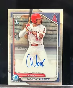 2024 Bowman Chrome Draft #CPA-CM | Christian Moore 1st Prospect Auto 🔥 Angels - Picture 1 of 2