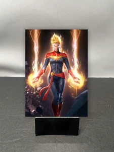 Captain Marvel Marvel Comics Custom Art Trading Card Thick C255 - Picture 1 of 4