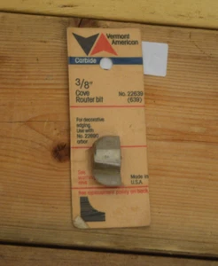 Vermont American 22639 Cove Router Bit Carbide Tipped 3/8" Diameter - Picture 1 of 2