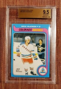 1979-80 O-Pee-Chee #66 Mike McEwen Rockies Hockey Card BVG 9.5 GEM MINT POP 1