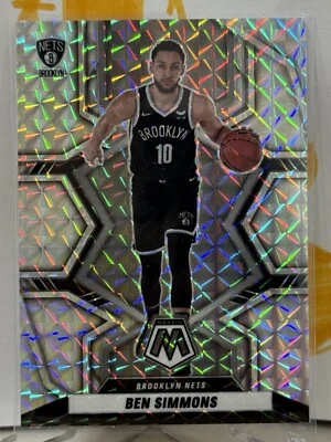 2021-22 Panini Mosaic Ben Simmons Silver Mosaic Prizm #9 Brooklyn Nets - Image 1 of 2