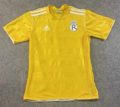 Рубашка Adidas для мальчиков размер большой желтый Climalite молодежный номер 18 - Изображение 1 из 4