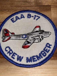 Vintage EAA B-17 "Crew Member" Embroidered Patch WWII Flying Fortress - Aviation - Bild 1 von 6