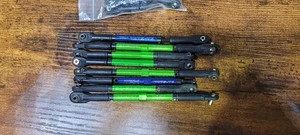 Traxxas E-Revo 2.0 Aluminum Toe Links & Push Rods, Green / Blue. Traxxas *USED* - Picture 1 of 8