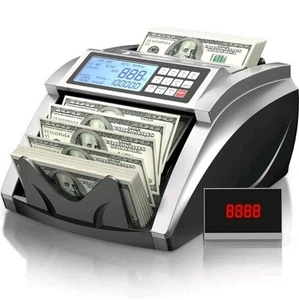 PONNOR Money Counter Counting Machine Value Bill Count Counterfeit Test AL-5100 - Picture 1 of 6