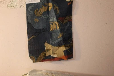 Mulberry Home Forest Ducks on Linen Ducks in Flight Various Sizes Color Blue - Image 1 of 2