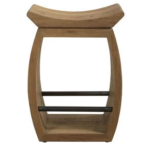 Uttermost 24988 Connor 18"W Elm Wood Accent Stool - Reclaimed Elm - Picture 1 of 6