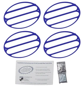 C5 Corvette 4pc Painted Tail Light Cover Grilles - Lemans Blue 19 19U GTS WA933L - Picture 1 of 2