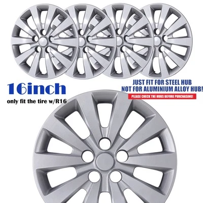 Set Of 4 16" Hubcaps For 2013-2019 Nissan Sentra 11-17 Nissan Leaf Wheel Covers - Изображение 1 из 4