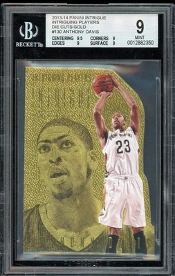2013-14 Panini Intrigue ANTHONY DAVIS #130 Die-Cut Gold /10 BGS 9 MINT - Image 1 of 2