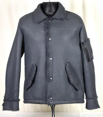 NEW $2200 COACH Grey Lambskin Shearling Leather Bomber Jacket EU48 Men's S to M - Image 1 of 4