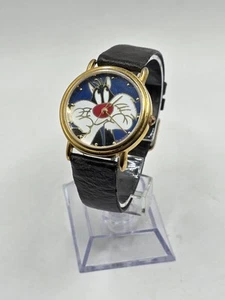 SYLVESTER THE CAT ARMITRON 2200/79 AL21 QUARTZ WATCH RUNS BROWN BAND WARNER BROS - Picture 1 of 5