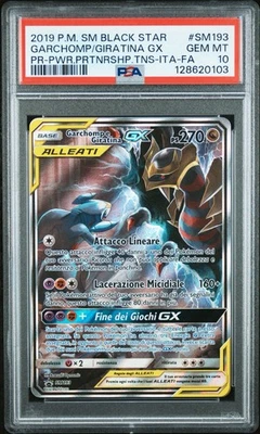 CARTA POKEMON GARCHOMP E GIRATINA GX  SM193 PSA 10 GRADATA TCG CARD ITA - Immagine 1 di 3