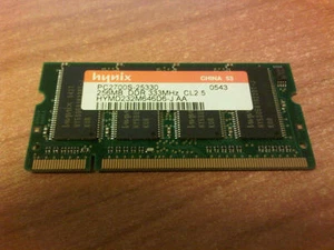 Hynix 256MB DDR PC2700 333MHz CL2.5  Laptop Memory HYMD232M646D6-J AA - Imagen 1 de 1