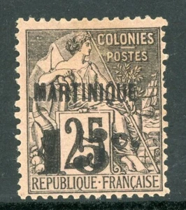 Martinique 1890 French Colony 15¢/25¢ Black Scott #19 Mint E92 - Bild 1 von 7