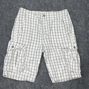 Levi’s Shorts Mens Size 29 White Check Cargo Casual - Picture 1 of 9