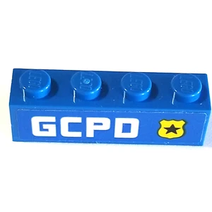 LEGO 1x4 Brick Blue GCPD Sticker Decal Gotham Police Badge on Right Part 3010 - Picture 1 of 1