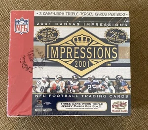 2001 Pacific Canvas Impressions Football Card Hobby Box - Factory Sealed - RARE! - Bild 1 von 5