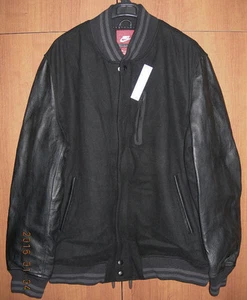 CHAQUETA DE LANA DE CUERO NIKE DESTRUYER UNIVERSITARIA NSW NEGRA TALLA S SP 545942-032 KOBE ACG - Imagen 1 de 6