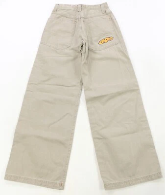Calça Rara Vintage JNCO SISTA Girlie Stuff Perna Larga Baggy Anos 2000 Bege Meninas Tamanho 3 - Imagem 1 de 4