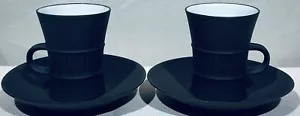 Lot Of 2 ~ 1960s Vintage Denmark Dansk Design Flamestone Cups Saucer Mug ~ MINT - Picture 1 of 20