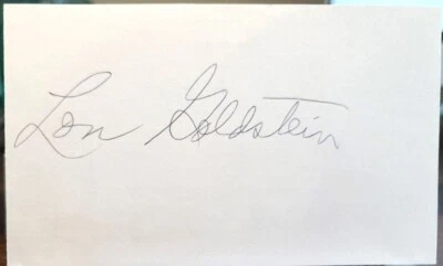 Lonnie Goldstein 1943 Cincinnati Reds signed 3x5 index card PSA COA I 81033 - Image 1 of 3