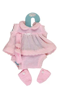 Vestido punto rosa con diadema y peucos 42 cm. (T5100R) - Imagen 1 de 1
