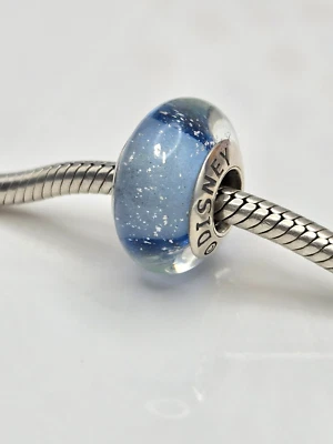 Authentic Pandora Disney Cinderella's Signature Blue Color Murano Glass  Charm - Image 1 of 4