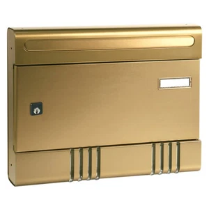 ALUBOX CASSETTA POSTALE SERIE 'SIRE' anodizzato bronzo cm 36,5x7xh.29. - Foto 1 di 1