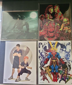 ¡LOTE DE IMPRESIÓN DE ARTE MIXTO AUTOGRAFIADO POR BAM #1! 4 DIFERENTES! TODO #D! - Imagen 1 de 2