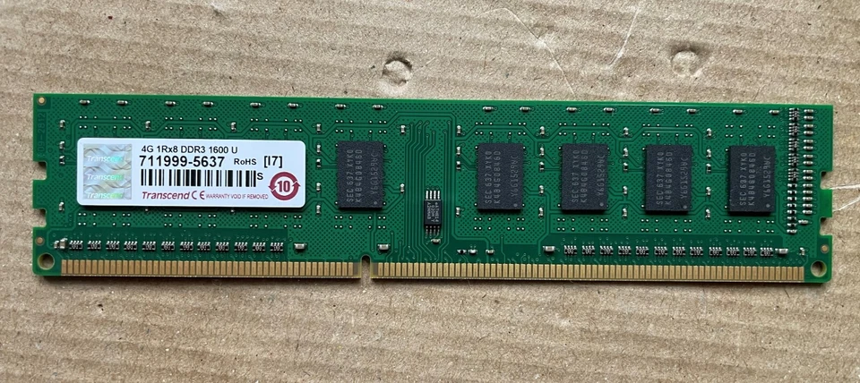 Transcend 4GB DDR3 RAM 1600MHz Server Memory (TS512MLK64W6H) - Image 1 of 2
