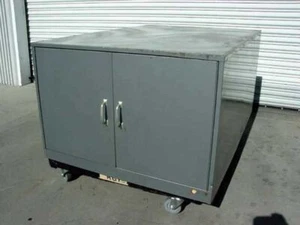 Steel 36"w x 51"d x 24"h 2-Door Cabinet with 4 Compartments - No Legs / Castors - Picture 1 of 3