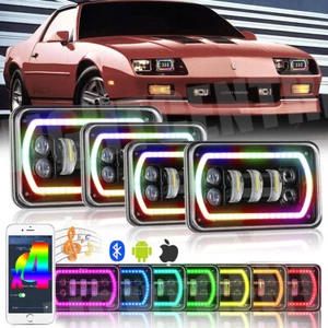 Faros LED 4x6" haz alto H4 ajuste Chevrolet Camaro Iroc-Z Z28 1982-1992 - Imagen 1 de 13