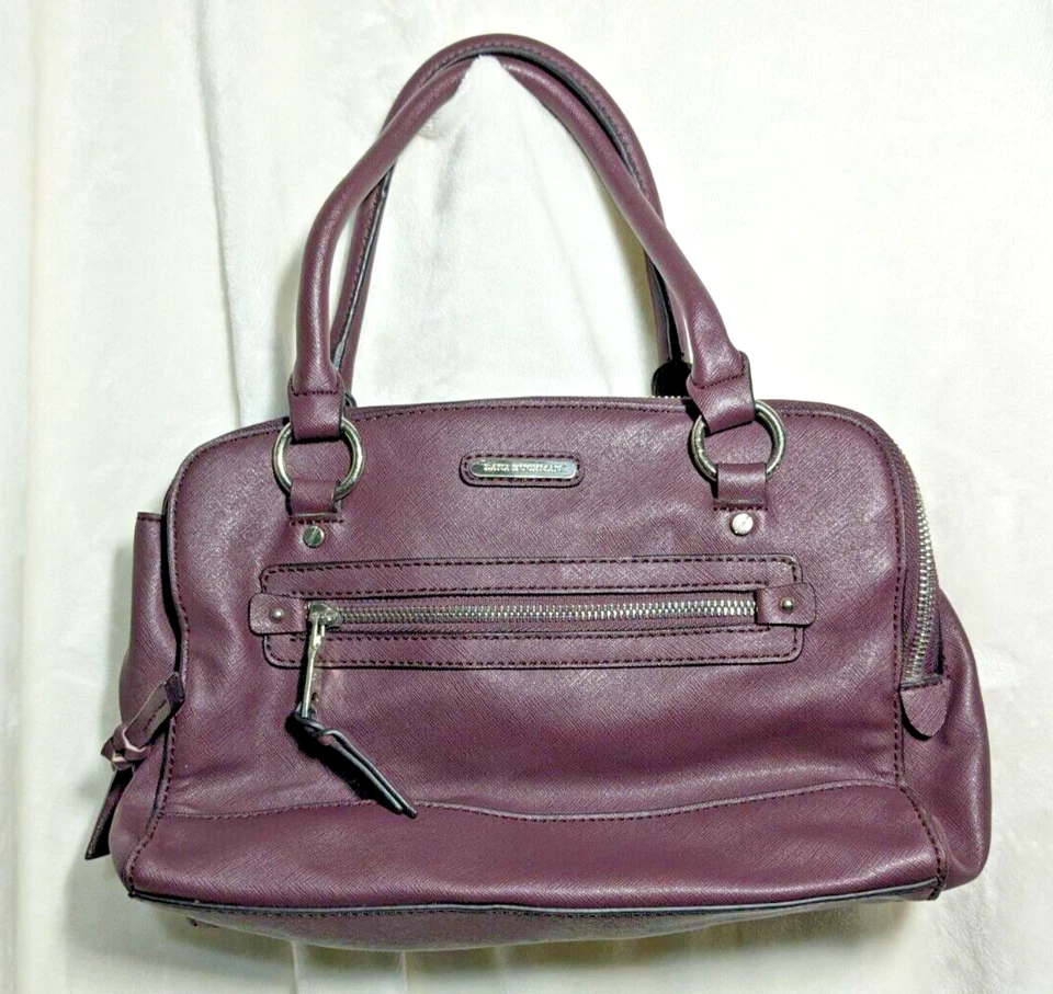 Dana Buchman Bolso Monedero en Color Ciruela con Interior Estampado Cebra Marrón Foto 1 de 4