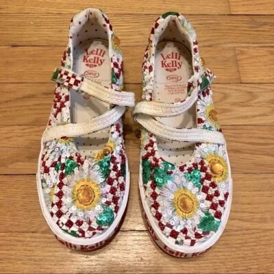 Zapatos Lelli Kelly Margarita a Cuadros Lentejuelas Cuentas Foto 1 de 4