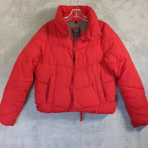 Abercrombie & Fitch rote gefütterte Steppjacke Größe Small kurz hochgeschlossen gemütlich Y2K - Bild 1 von 15