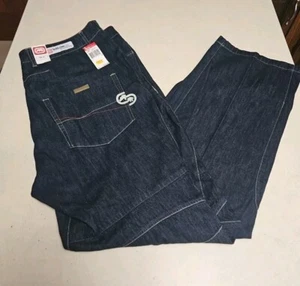 Vtg Ecko Unltd Complex Denim Jeans Carpintero Mens 42 Blue Y2K Skater Work Wear - Picture 1 of 7