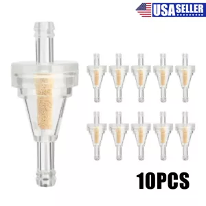 10Pcs 1/4" Motorcycle Clear Gas Inline Fuel Filter#Replacement for Dirt Bike - Picture 1 of 1