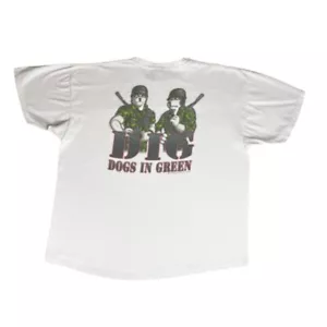Vintage Big Dogs 90s Army T Shirt XL White Military Graphic Soldiers '99 Dad Tee - Picture 1 of 5
