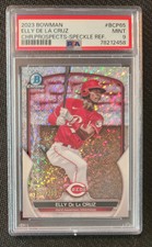 2023 Bowman #BCP65 Elly De La Cruz Chrome Prospects Speckle Refractor /299, PSA