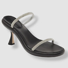 $660 Wandler Women's Black June Embellished Slide Sandal Shoes Size 39