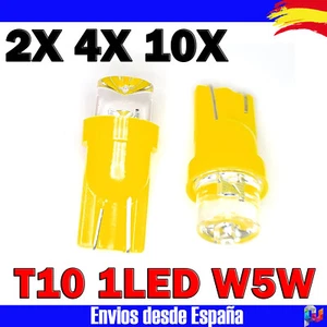 Bombillas LED T10 1LED W5W DC12V 50000h Amarillo posicion matricula interior ES - Imagen 1 de 4