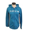 Burton Women's Jacket Full Zip Hooded Blue White Graphic Size Medium.    1K
