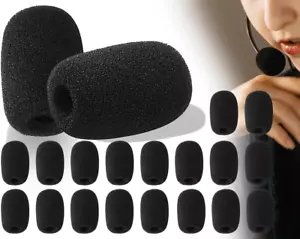 18 Stück Schwarz Popschutz Kopfhörer Mikrofon Schaumstoff Spuckschutz Windschutz - Bild 1 von 7
