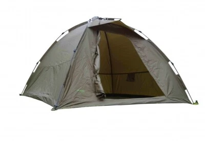 MK Ruck Zuck Fast Standup 2Man Karpfenzelt Shelter Angelzelt feste Bodenplane - Bild 1 von 4