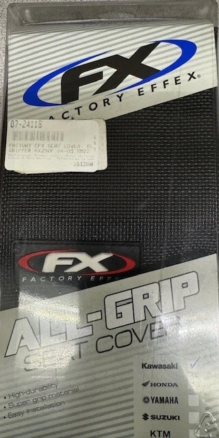 CAPA DE ASSENTO DE FÁBRICA EFFEX GRIP KAWASAKI KX250F 04-05 SUZUKI RMZ250 04-06 PRETA - Imagem 1 de 1